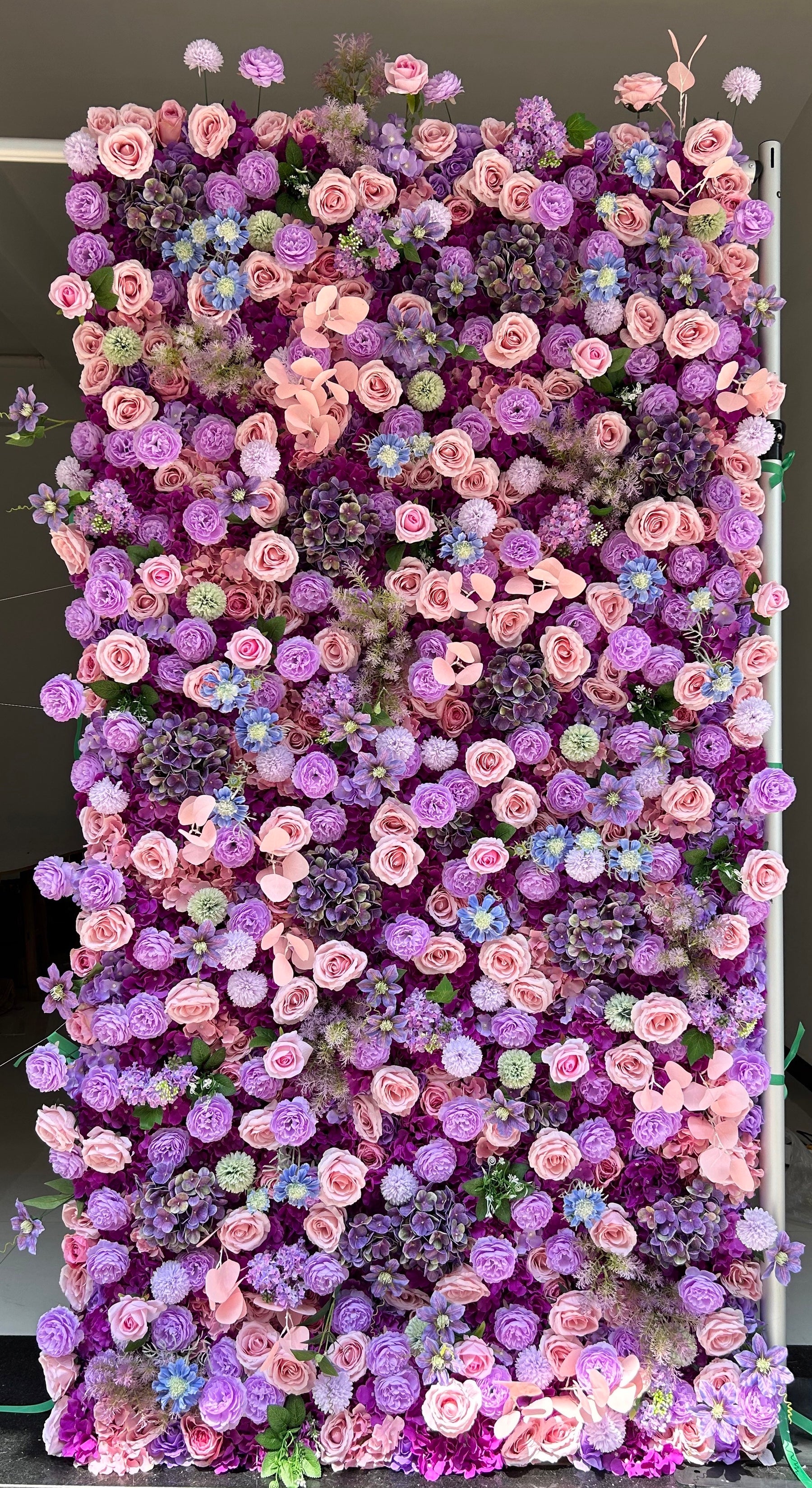 IN STOCK SALE: 3D Purple Flower Wall 8x4 ft Roll Up Fabric Back #RTW160