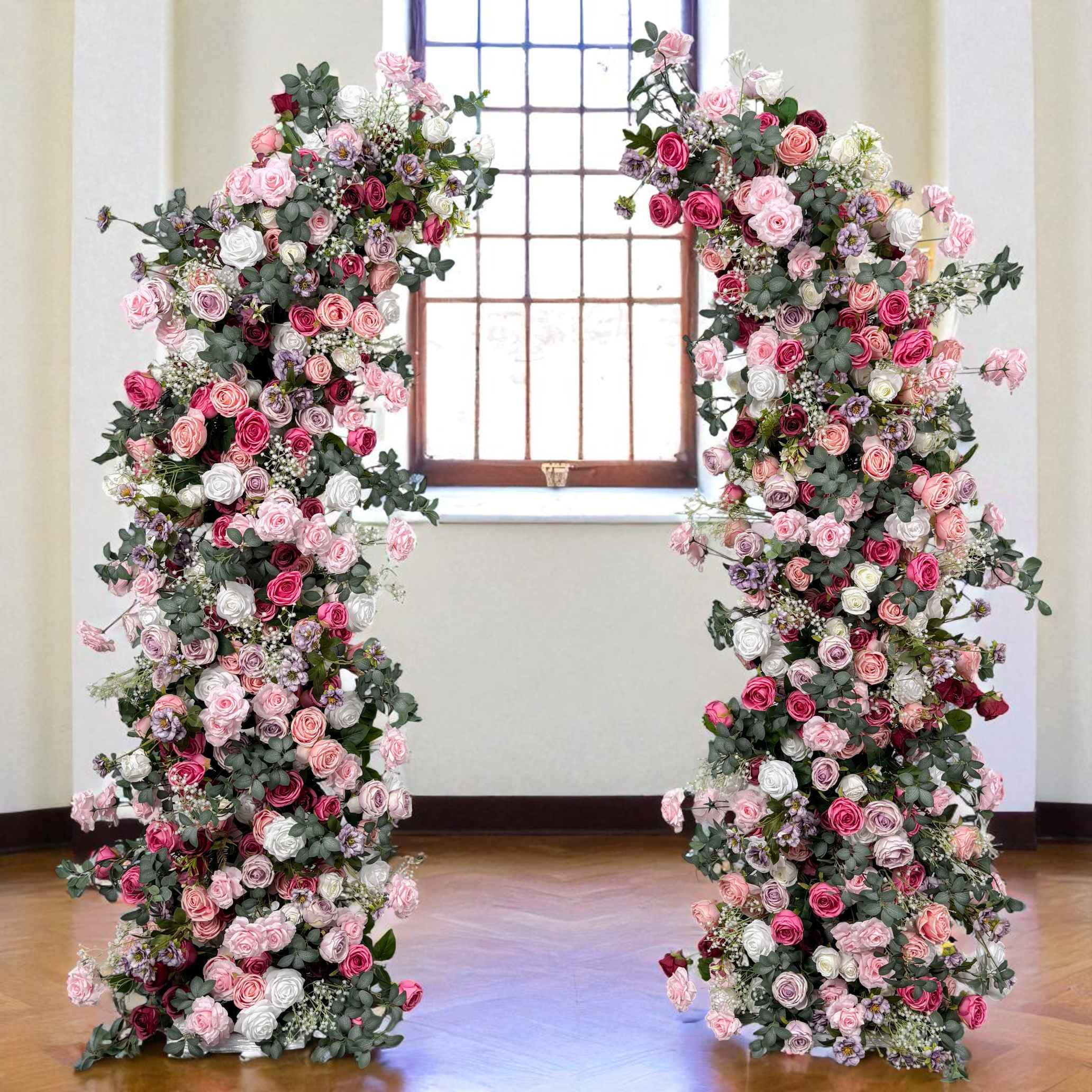 B1G1 sale- 2026 Spring Flower Pillars Arch with Frame #RTP090