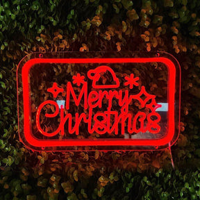 Roseytime “Merry Christmas” Red Neon Signs 12.8" x 7.9"