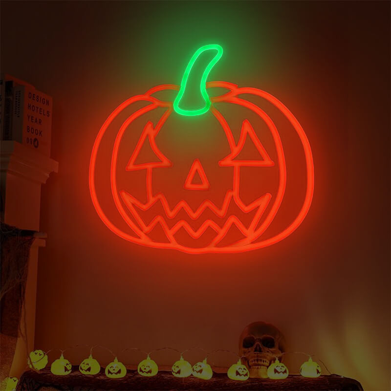 Roseytime Halloween Pumpkin Neon Signs 13" x 11.8"