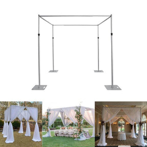 Roseytime Square Chuppah Stand 10'x 10'x 10'x 10′ Adjustment Pipe Drape Support Hardware Kit