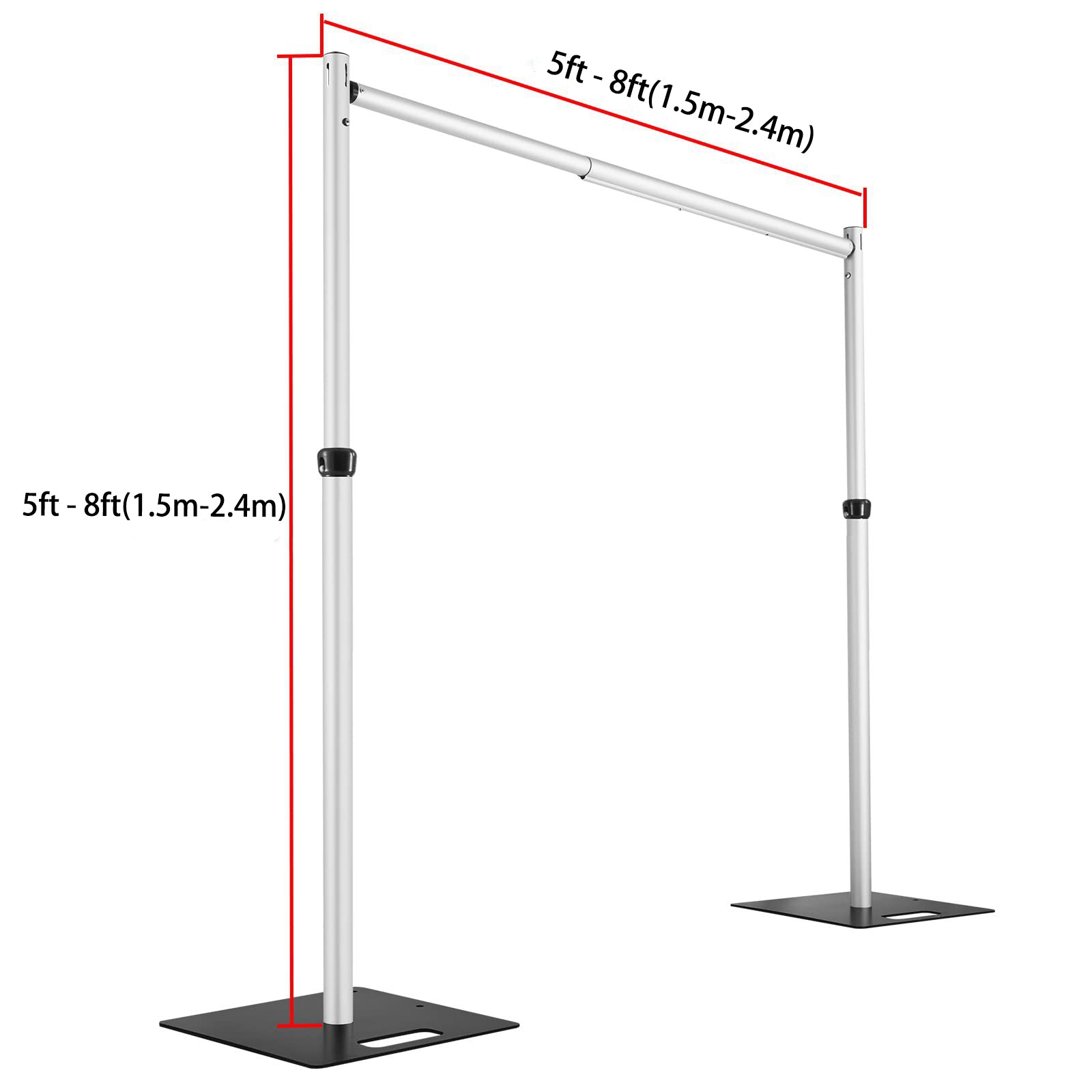 Roseytime Adjustable Frames Heavy Duty Pipe And Drape Stand for Flower Wall Backdrop