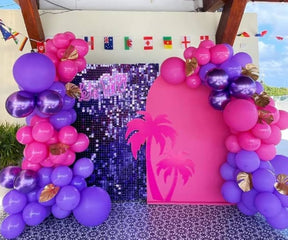 Roseytime Purple Sequin Shimmer Wall Backdrop