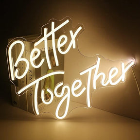 Roseytime "Better Together" Neon Signs 16.5“x13.5”