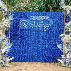 Roseytime Royal Blue Sequin Shimmer Wall Backdrop