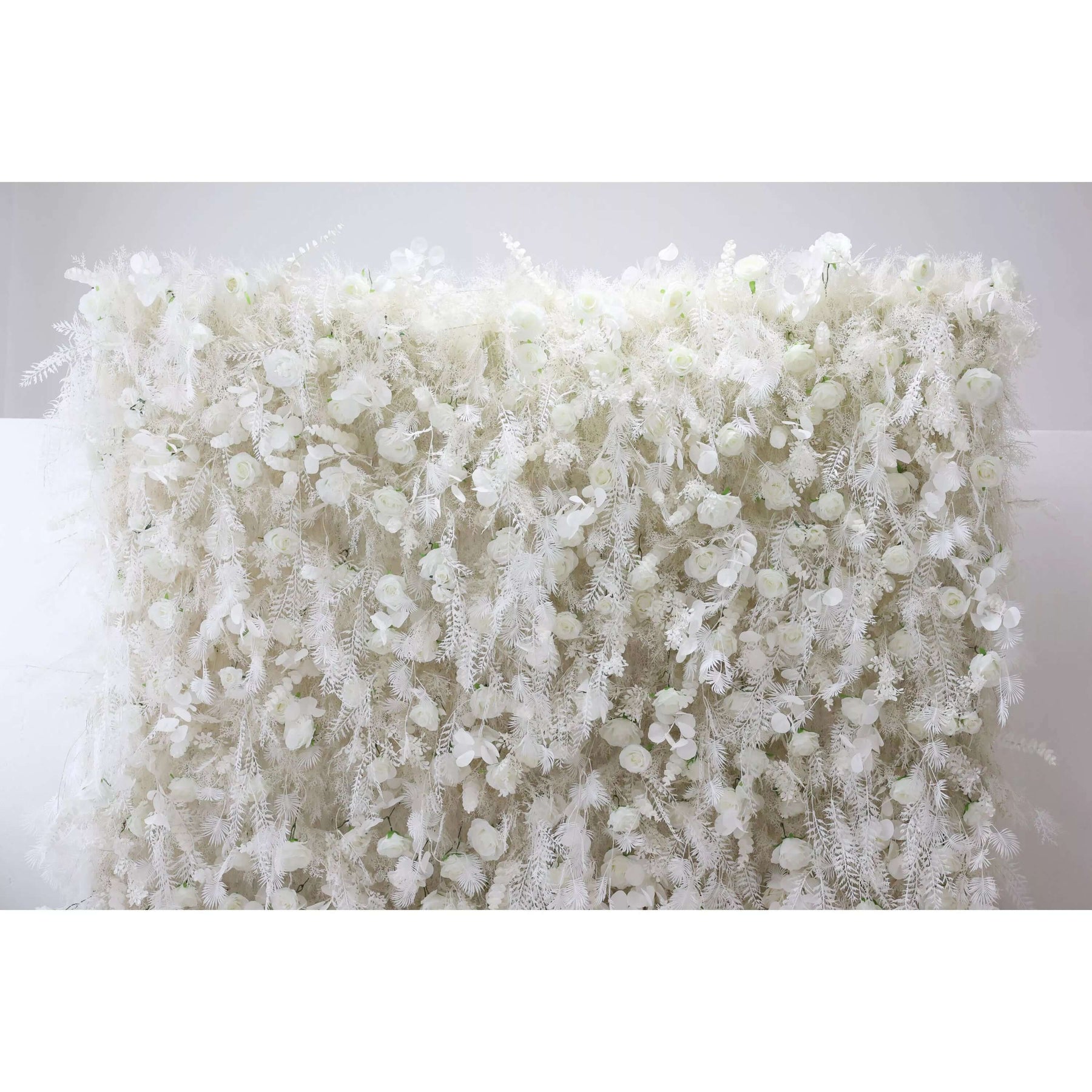 Roseytime 5D White Pampas Wall Roll Up Fabric Back #RTW269