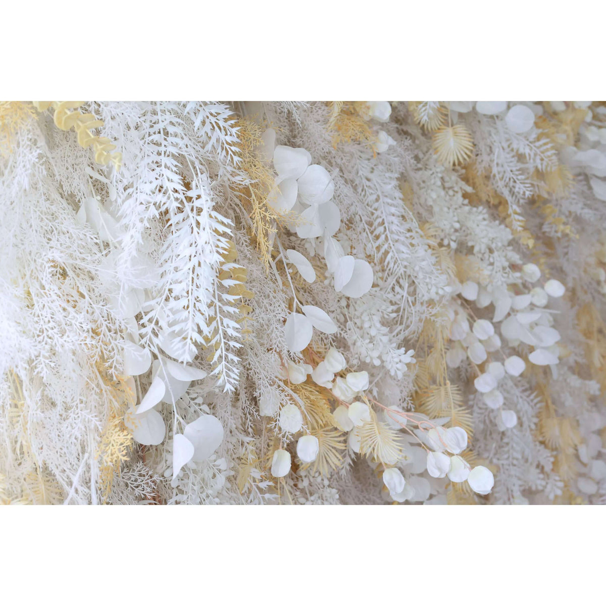 Roseytime 5D Champagne Pampas Wall Backdrop Rolling Up  For Event Decor