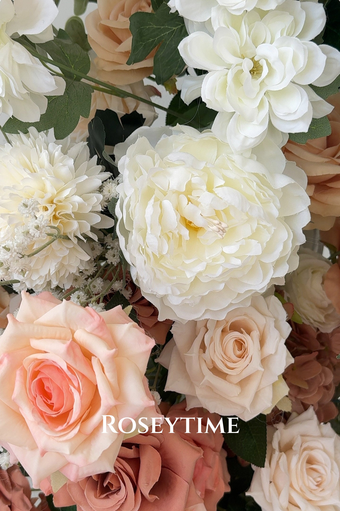 Roseytime Cinnamon Lace Flowers Set Brown Flower Arch #RTA034