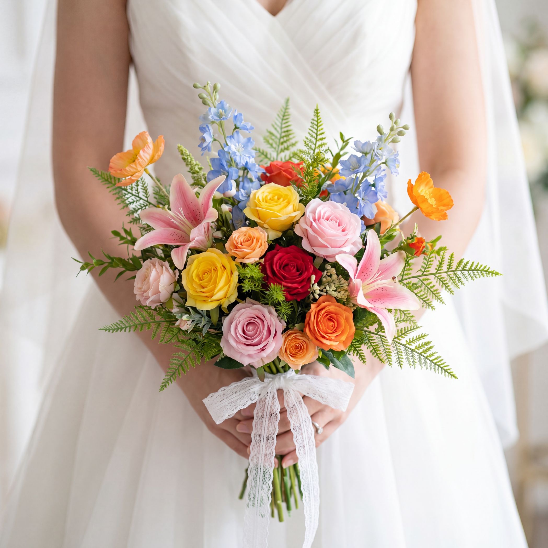 Roseytime Colorburst Bride/Bridesmaid Bouquet Flowers #RTBQ050