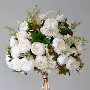 Roseytime White Flower Ball #RTB069