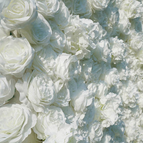 Roseytime 2D White Flower Wall Rolling Up Fabric Back #RTW014