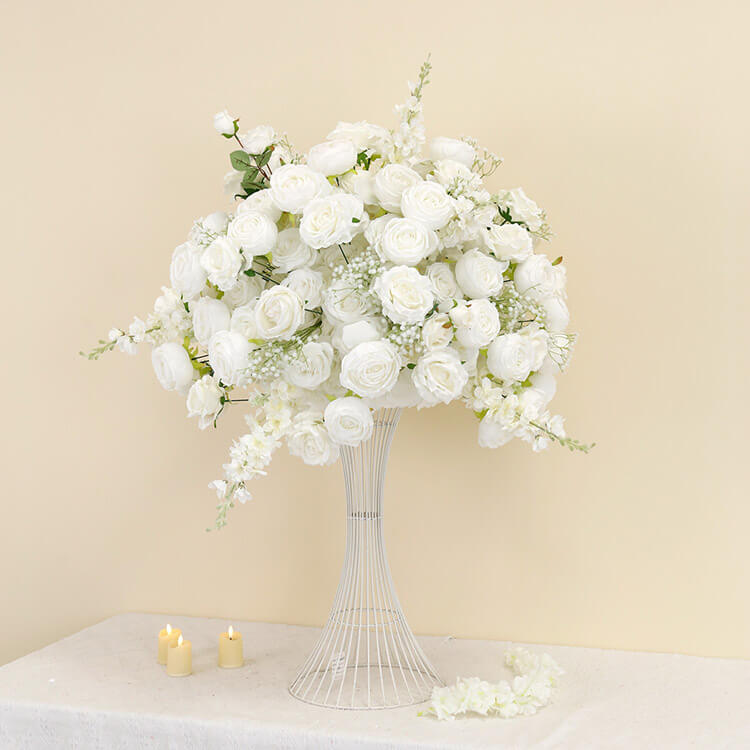 Roseytime White Flower Ball #RTB071