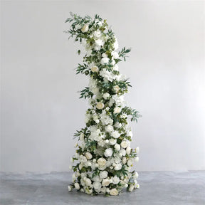 RoseyTime Wedding Floral Pillars Arch With Frame# RTP014