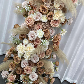 RoseyTime Brown Floral Pillars Arch with Frame #RTP022