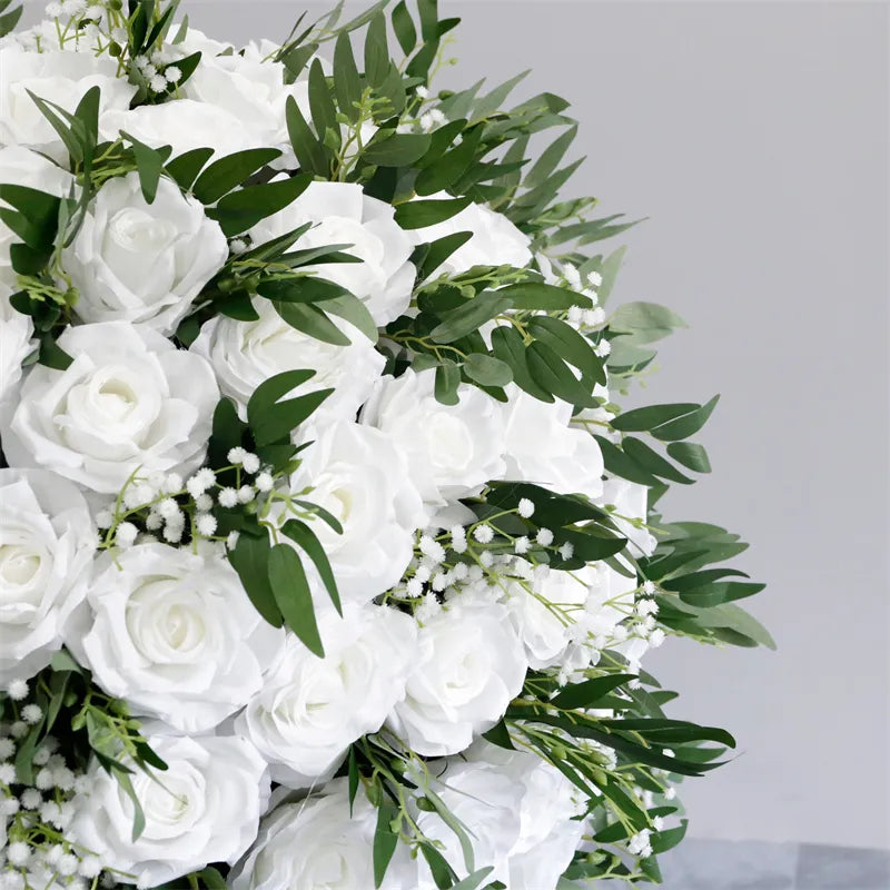 Roseytime White Flower Ball with baby's breath #RTB040