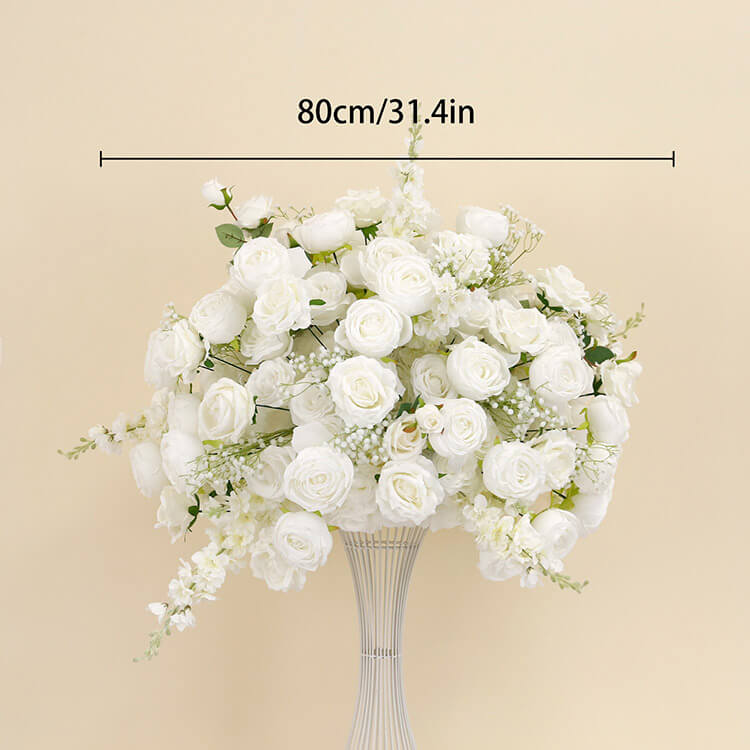 Roseytime White Flower Ball #RTB071