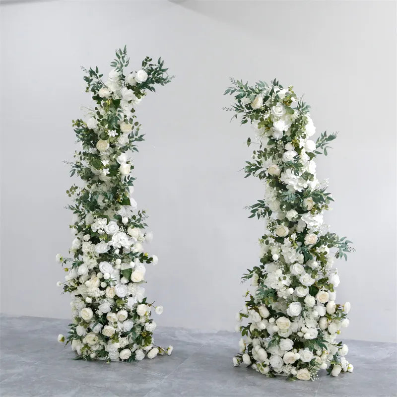 RoseyTime Wedding Floral Pillars Arch With Frame# RTP014