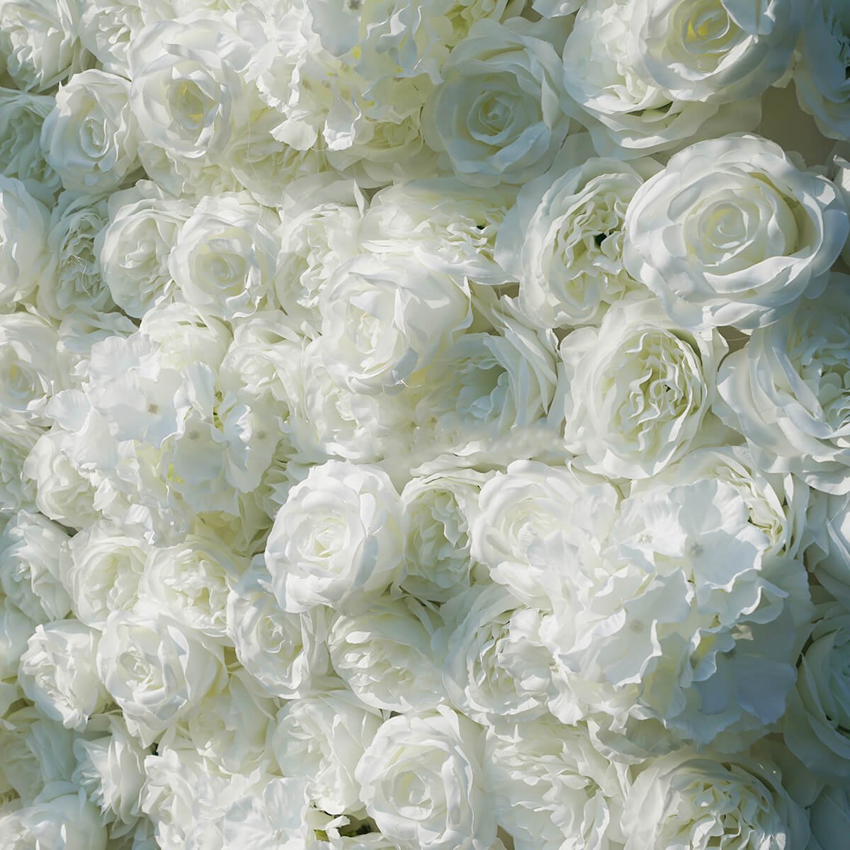 Roseytime 2D White Flower Wall Rolling Up Fabric Back #RTW014