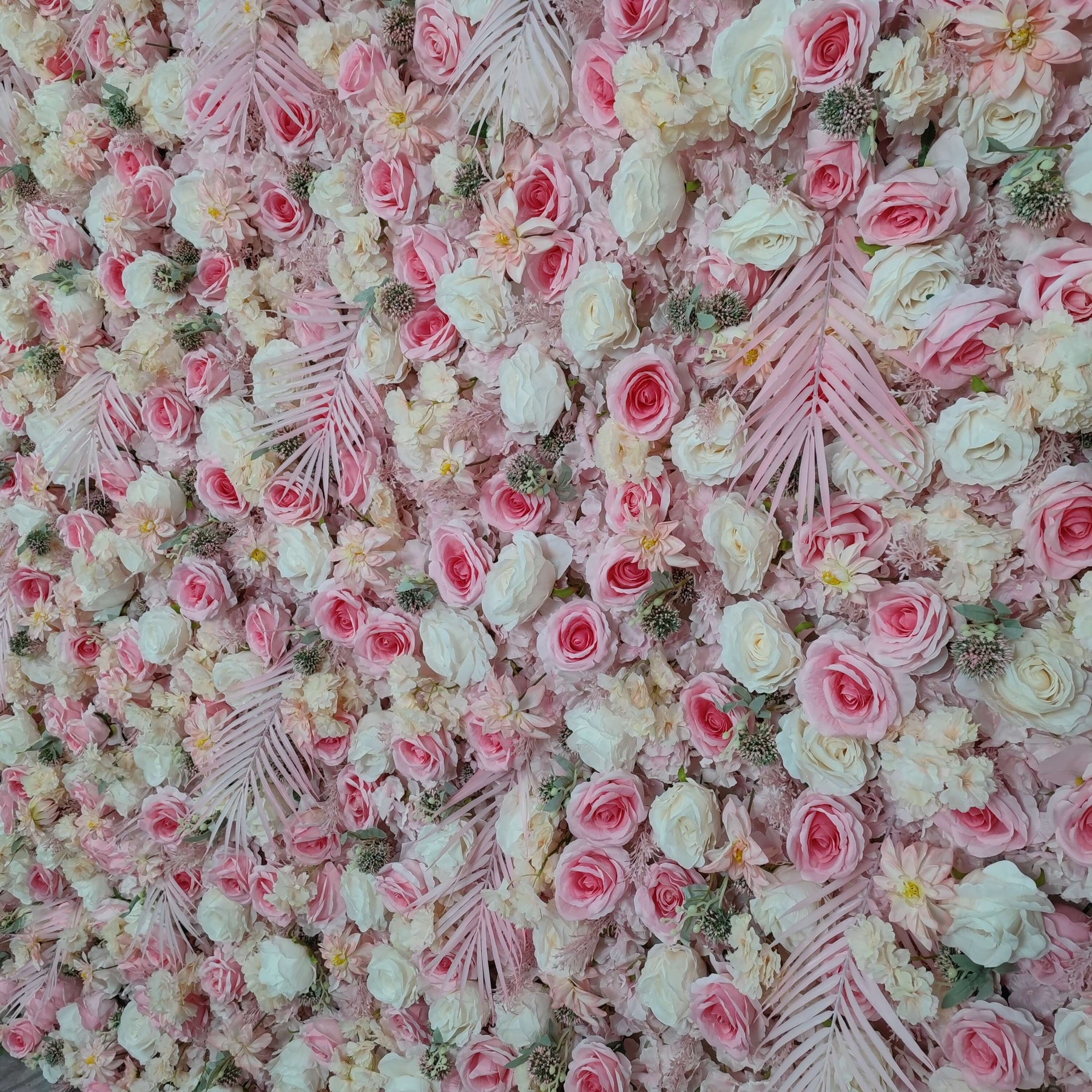 Roseytime 5D Pink Flower Wall Roll Up Fabric Back #RTW119