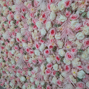 Roseytime 5D Pink Flower Wall Roll Up Fabric Back #RTW119