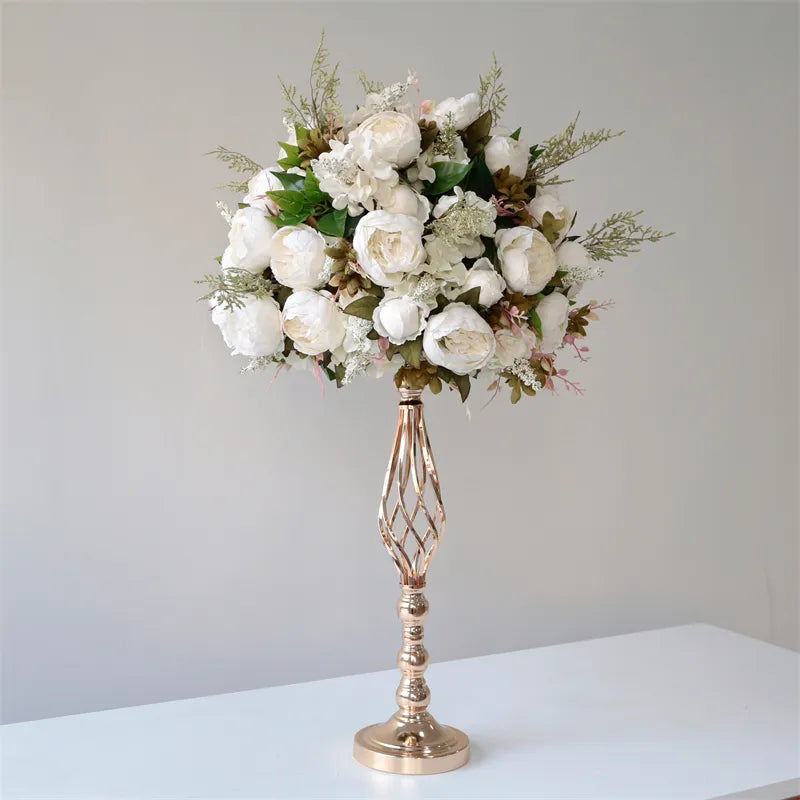 Roseytime White Flower Ball #RTB069