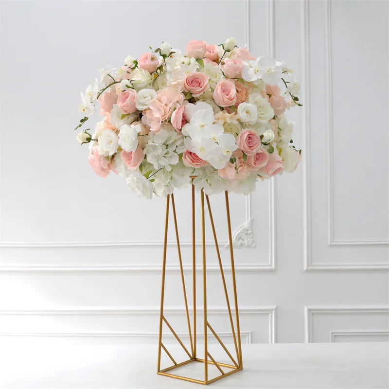 Roseytime Pink White Flower Ball #RTB060