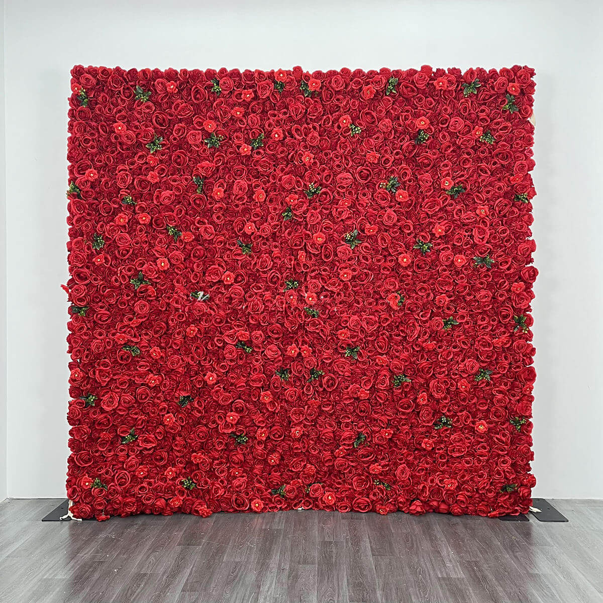 Roseytime 2D Red Flower Wall Rolling Up Fabric Back #RTW016