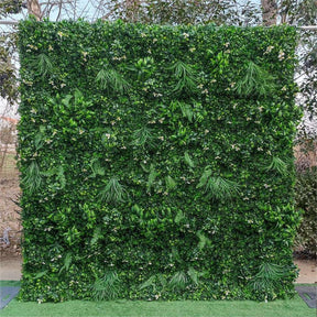 Roseytime Grass Wall Greenery Backdrop Roll Up Fabric Back#RTW008