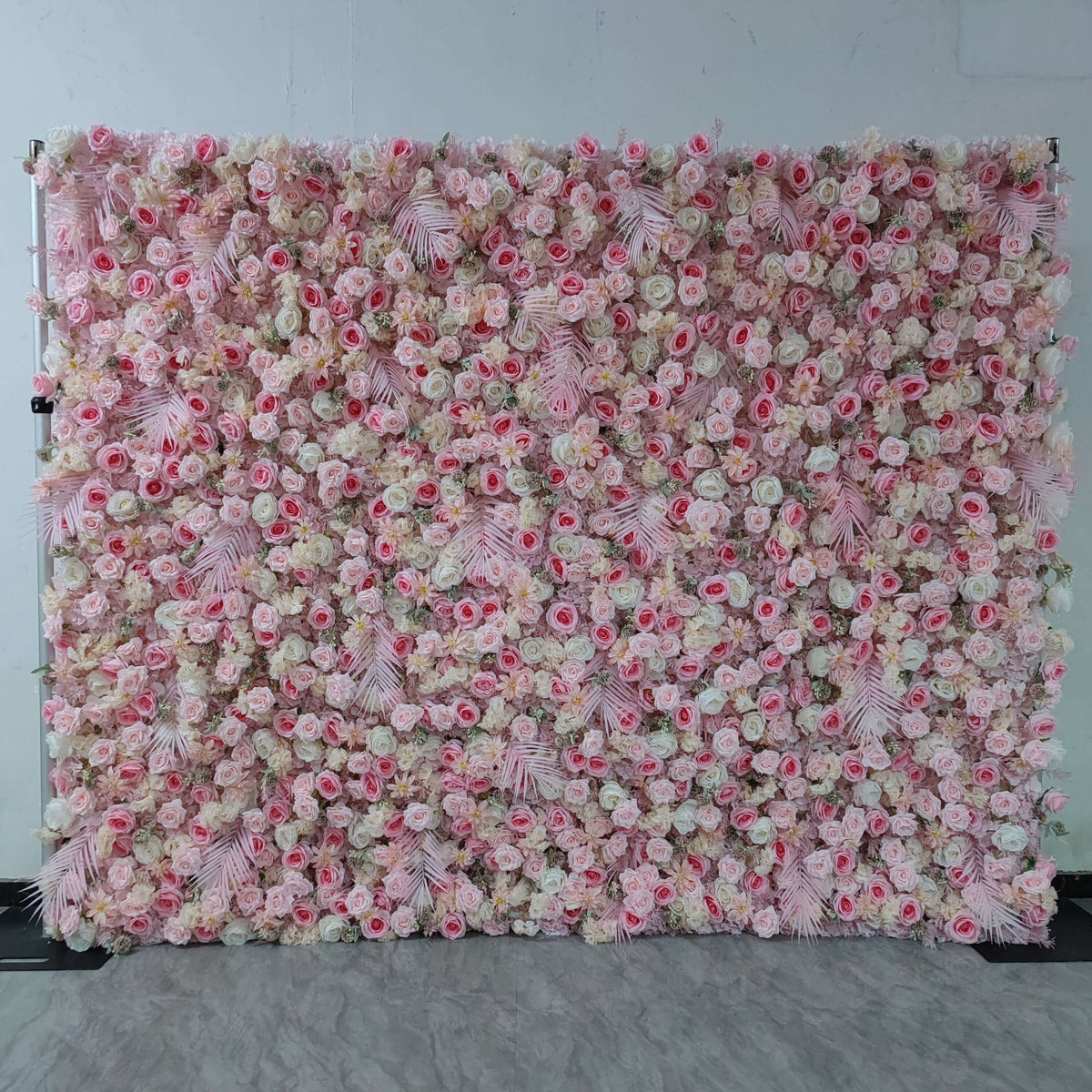 Roseytime 5D Pink Flower Wall Roll Up Fabric Back #RTW119