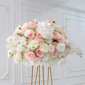 Roseytime Pink White Flower Ball #RTB060