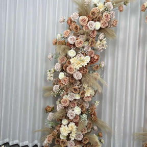 RoseyTime Brown Floral Pillars Arch with Frame #RTP022