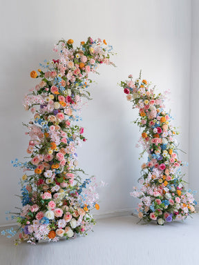 Roseytime Colorful Flower Pillars Arch with Frame #RTP006