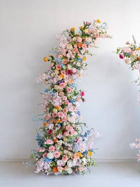 Roseytime Colorful Flower Pillars Arch with Frame #RTP006