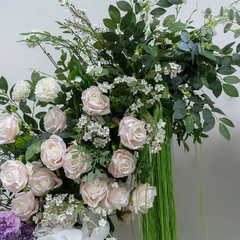 Roseytime Wedding Spring Flower Pillars Arch with Frame #RTP053