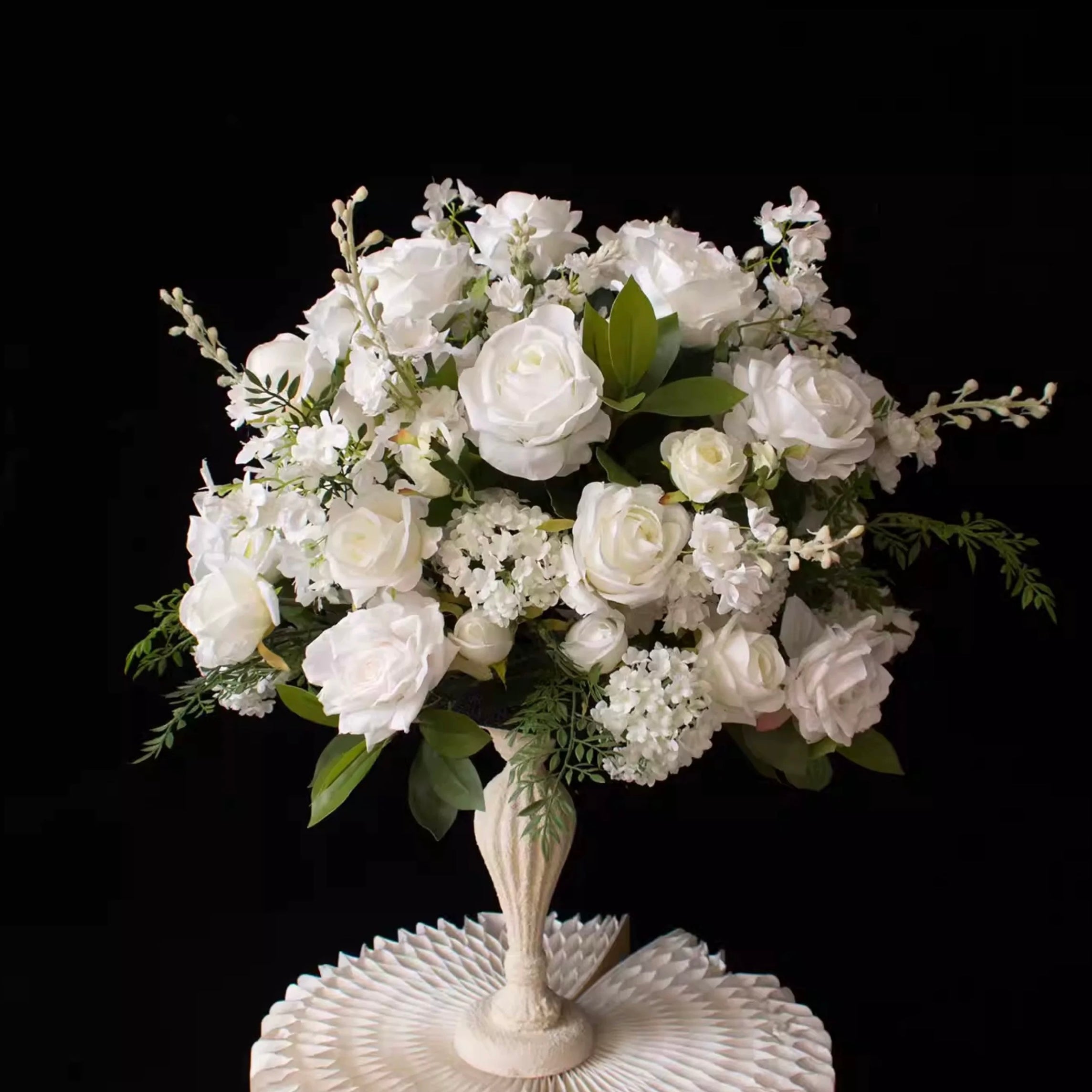 Roseytime White&Green Flower Ball #RTB105