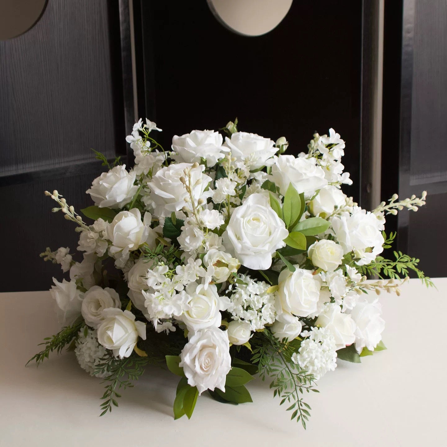 Roseytime White&Green Flower Ball #RTB105
