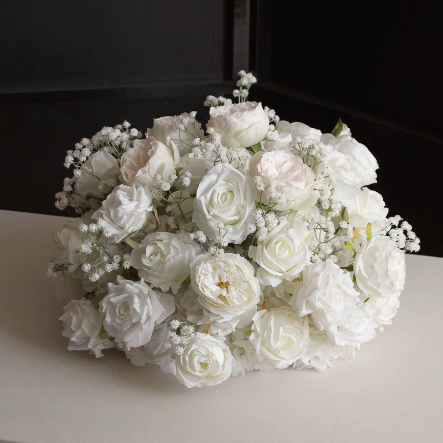 Roseytime White Flower Ball #RTB103