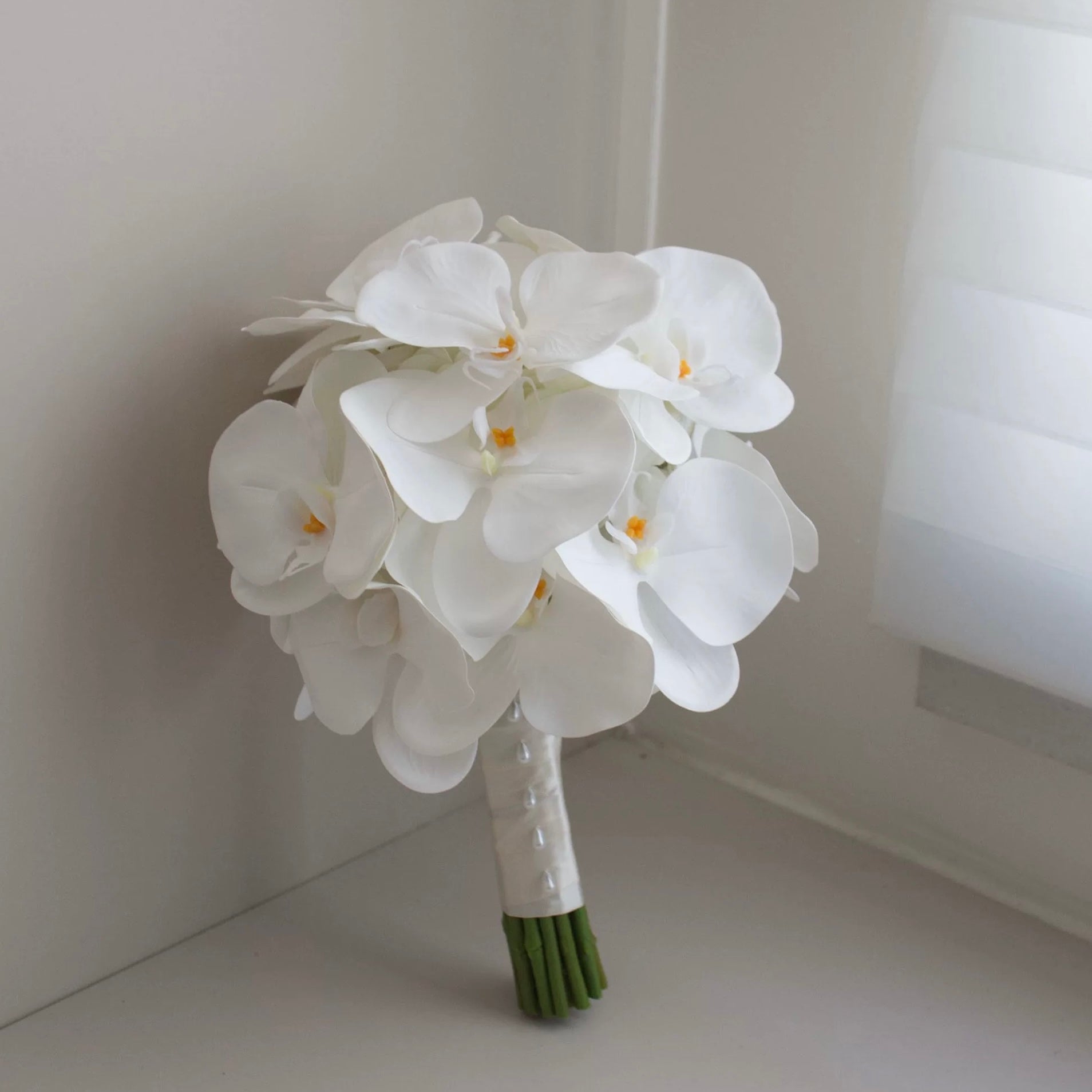 Roseytime Bride/Bridesmaid Bouquet in White Artificial Flowers #RTBQ042