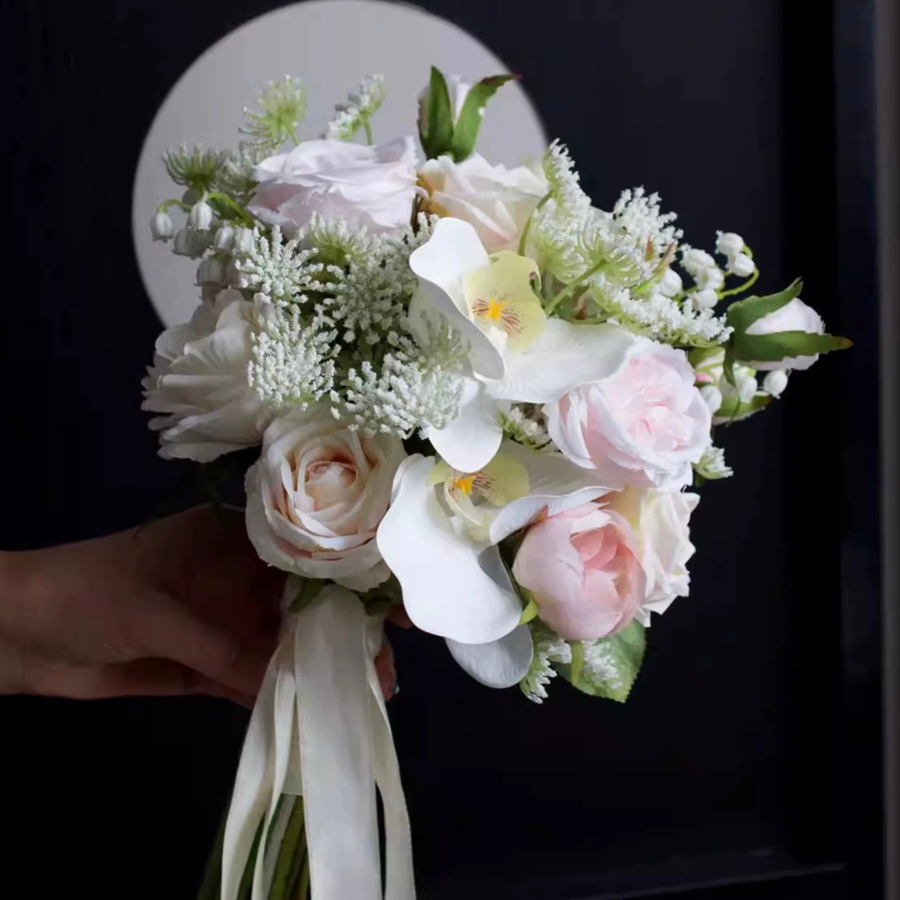 Roseytime Bride/Bridesmaid Bouquet in Light Pink Flowers #RTBQ044