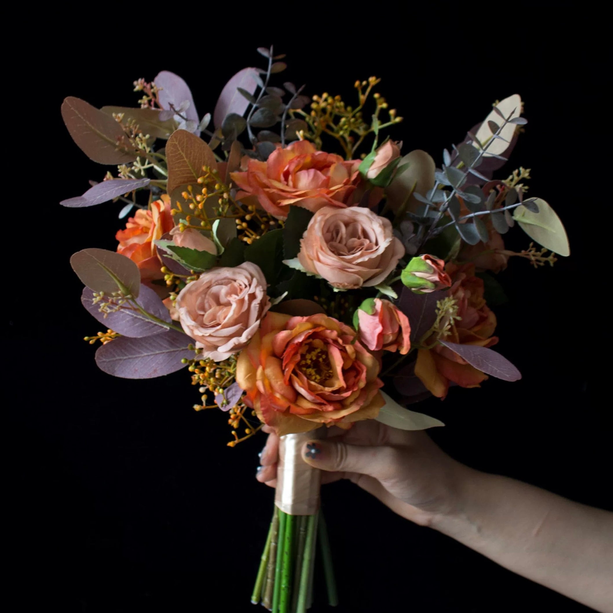 Roseytime Bride/Bridesmaid Bouquet in Autumn Flowers #RTBQ043