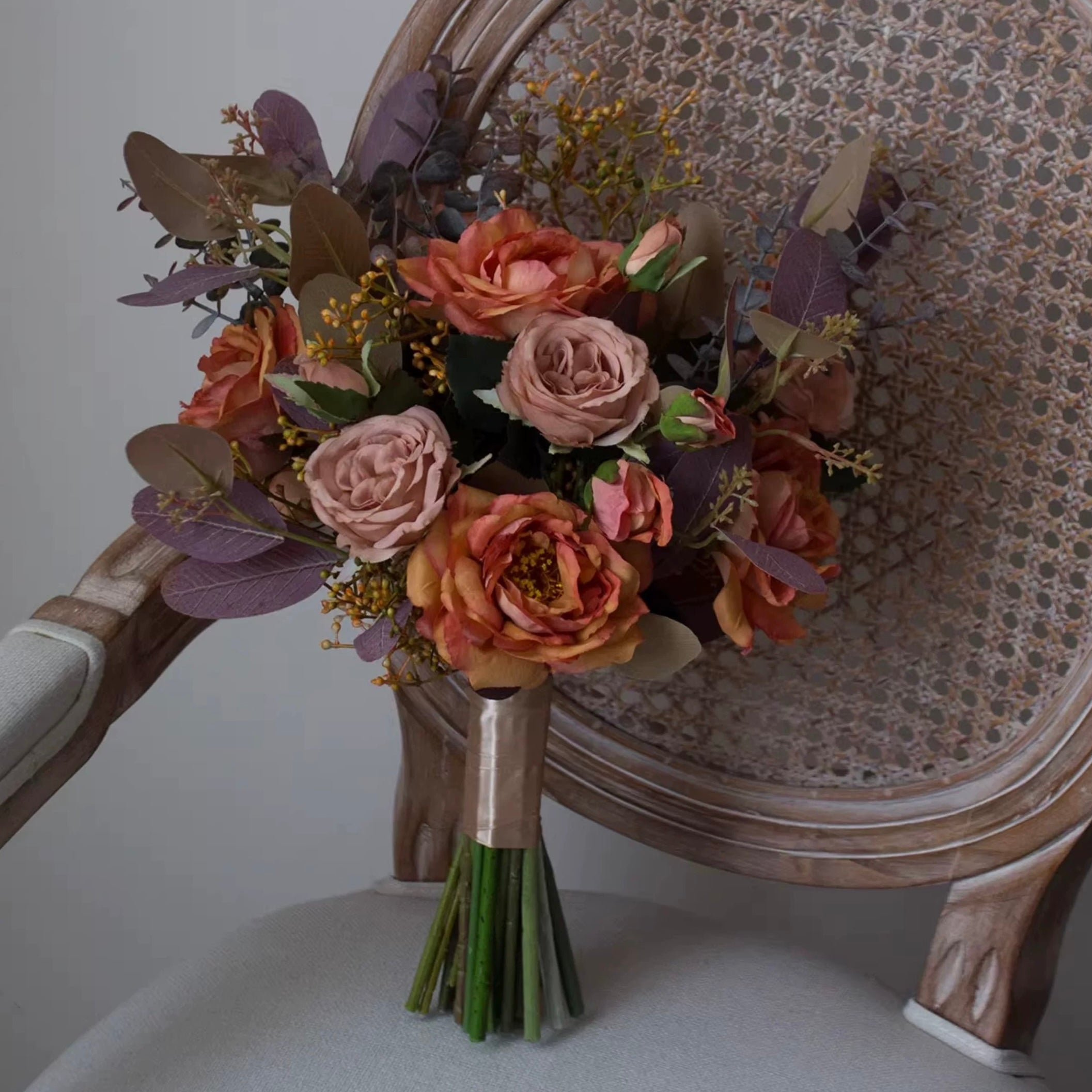 Roseytime Bride/Bridesmaid Bouquet in Autumn Flowers #RTBQ043