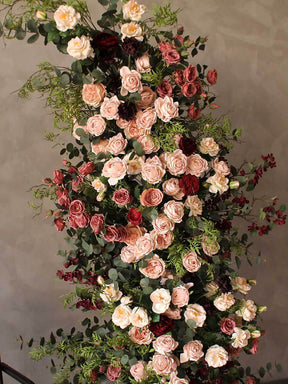 RoseyTime Wedding Floral Pillars Arch Autumn Retro With Frame #RTP018