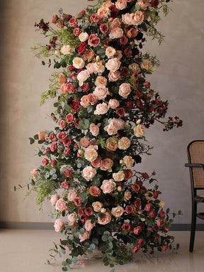 RoseyTime Wedding Floral Pillars Arch Autumn Retro With Frame #RTP018