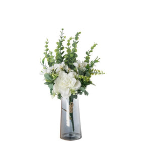 Roseytime White&Green Loose Flower Set Centerpiece Flower Bouquet #LS003