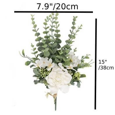 Roseytime White&Green Loose Flower Set Centerpiece Flower Bouquet #LS003