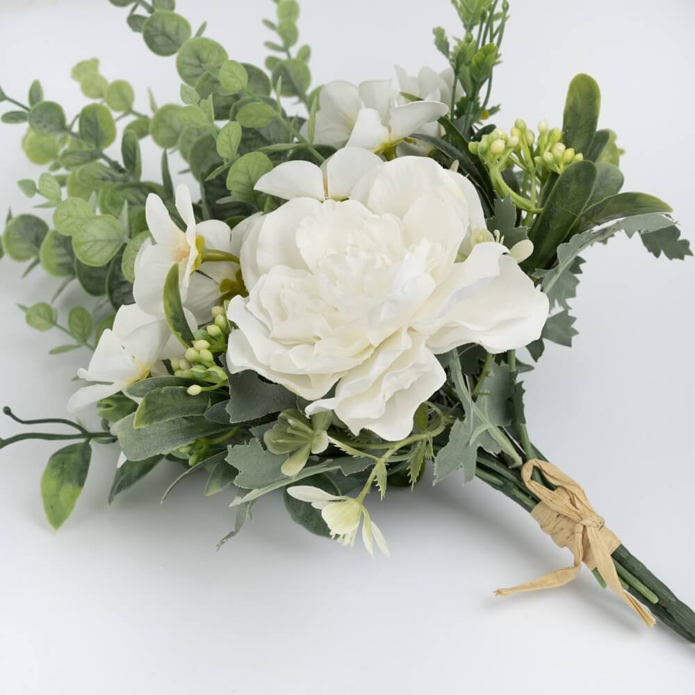 Roseytime White&Green Loose Flower Set Centerpiece Flower Bouquet #LS003