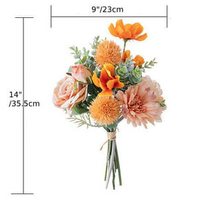 Roseytime Orange Loose Flower Set Centerpiece Flower Bouquet #LS004