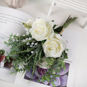 Roseytime White Loose Flower Set Centerpiece Flower Bouquet #LS005