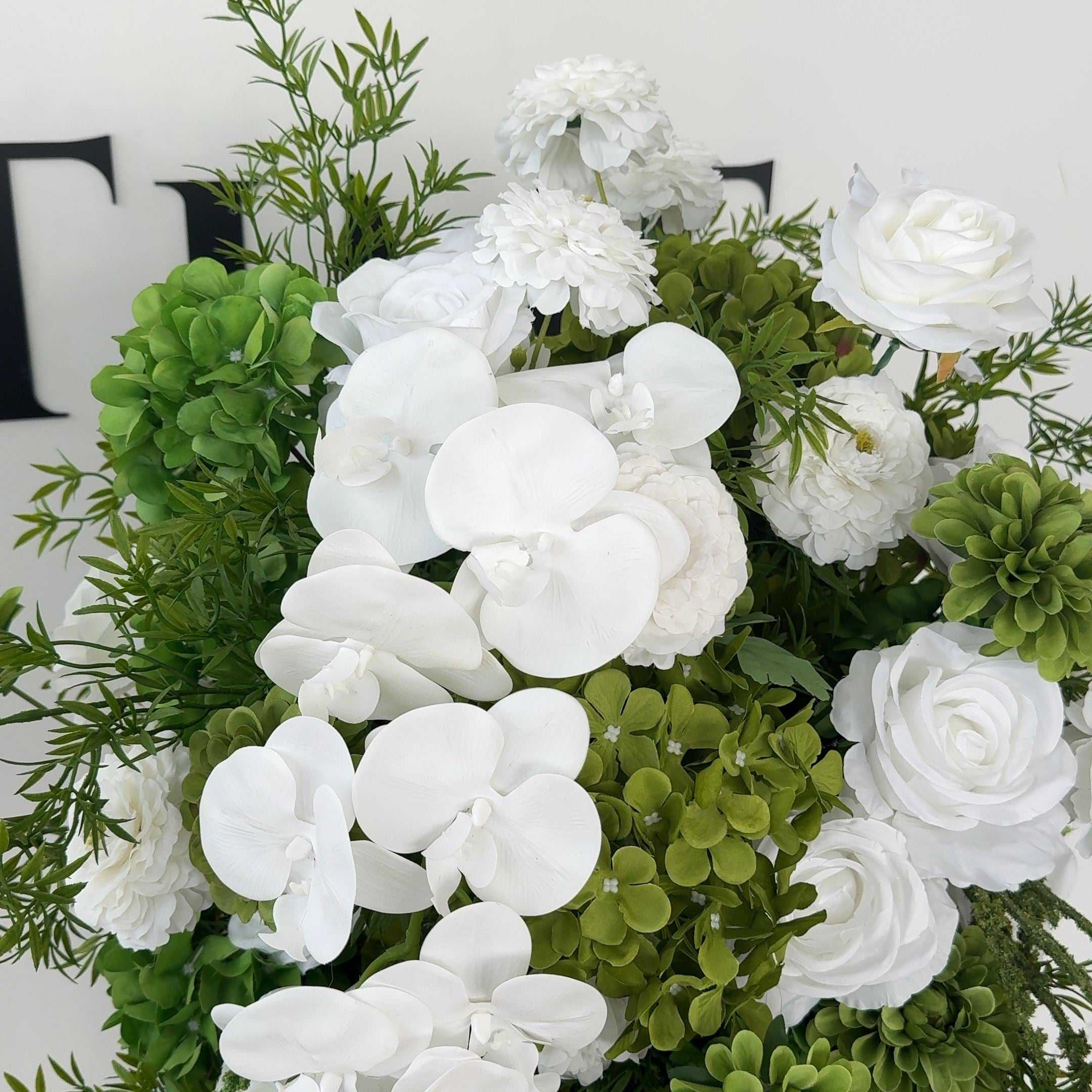 Roseytime Liora Verde White&Green Flower Ball Centerpieces #RTB114