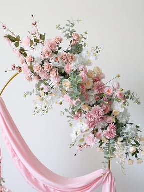 Roseytime Pink Arch Flowers Decor Set For Wedding&Event